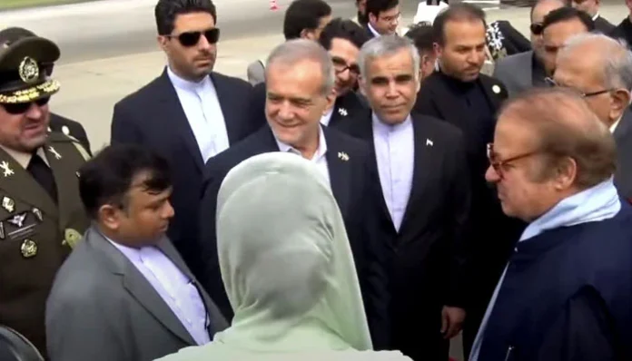 Iranian President Pezeshkian arrives in Pakistan